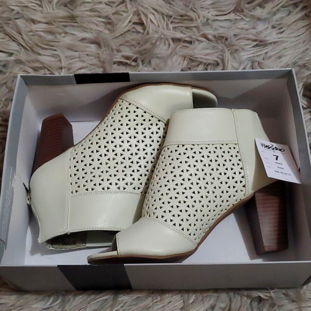 Peep toe booties